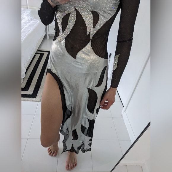 Black Latin Dance Dress - Picture 8 of 12